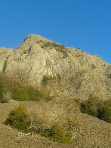 Le clapas du volcan des Chirouses, géopark du Parc naturel régional des Monts d'Ardèche.